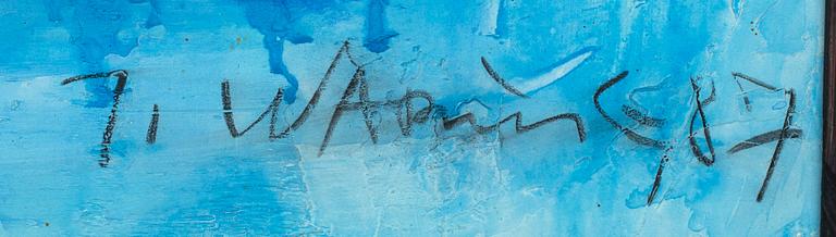 JÖRGEN WARING, mixed media on board, signed.