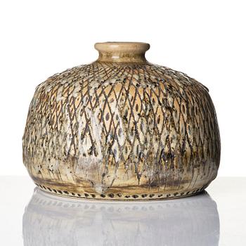 Anders Bruno Liljefors, a stoneware vase, Gustavsberg Studio 1952.