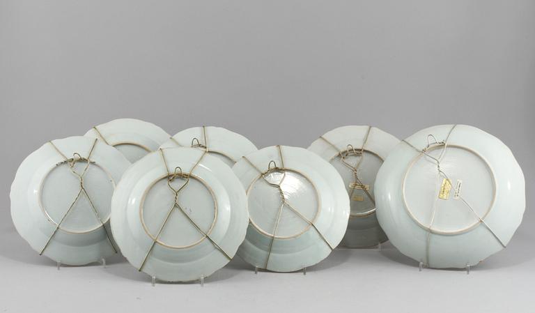 PARTI PORSLIN, 9 delar, Kina, 1700-tal.
