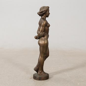 Jonas Fröding, sculpture, Standing model with apple.