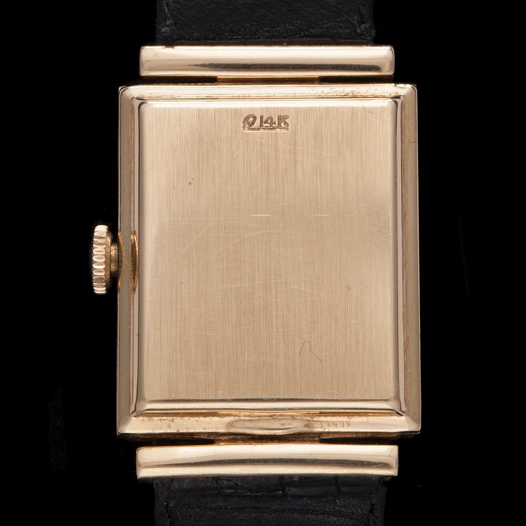 A Tiffany & co men's watch, case 14K gold. Circa 1970.