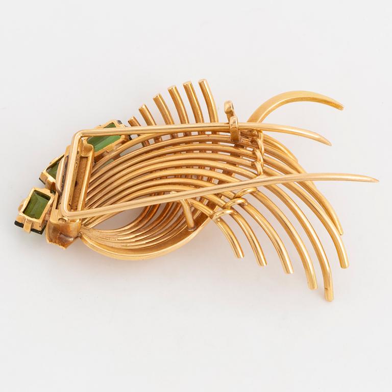 Tourmaline brooch.