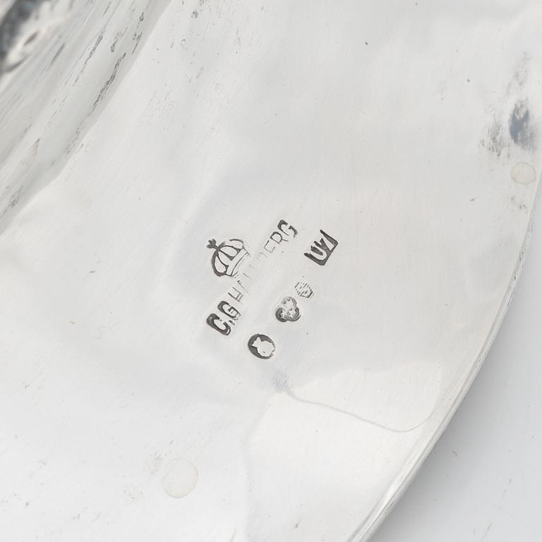 CG Hallberg, bordslampa, silver, Stockholm 1922.