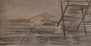 ARVID FOUGSTEDT, akvarell, sign o dat 1927.