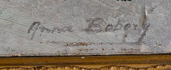 ANNA BOBERG, olja på pannå, signerad.