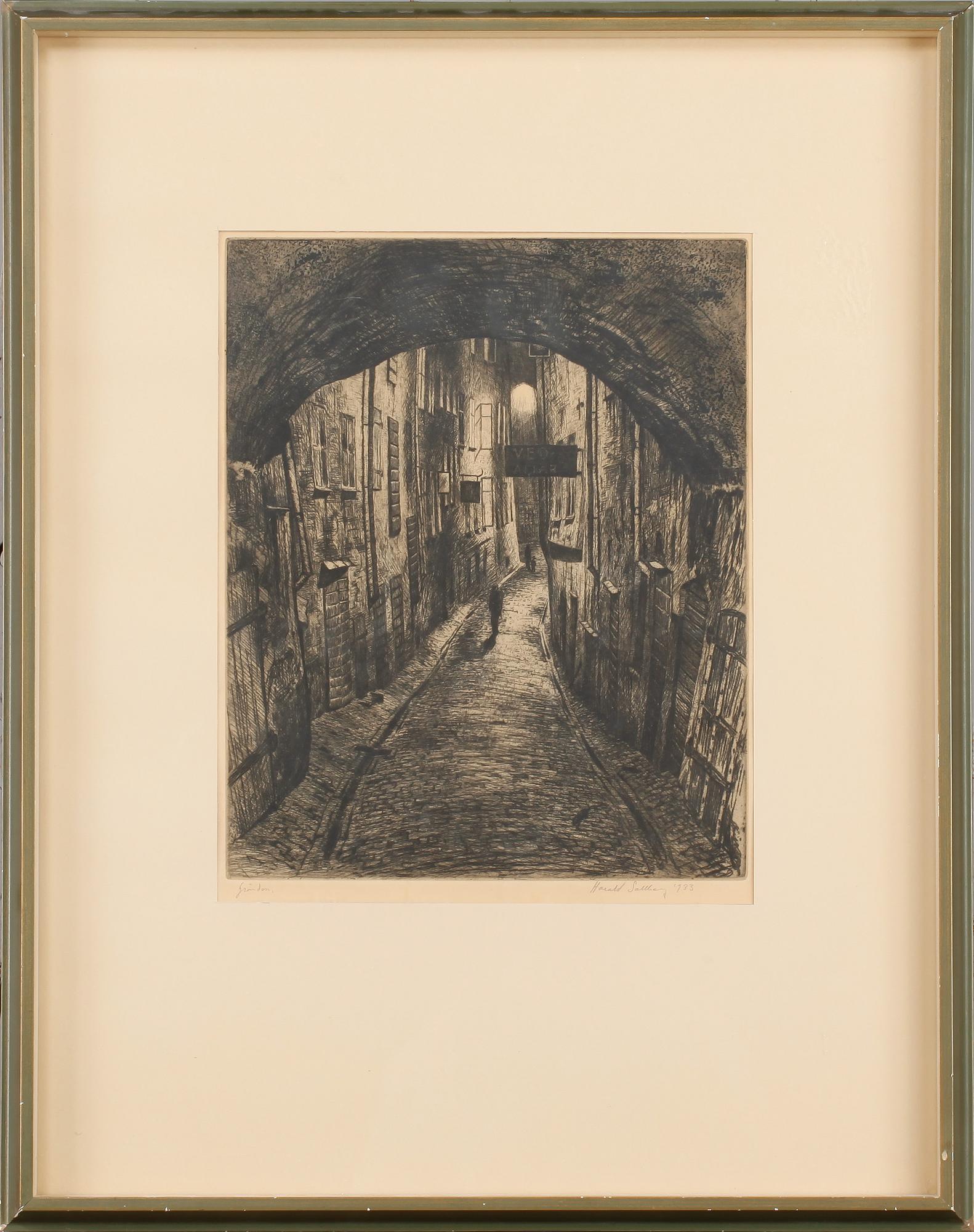 HARALD SALLBERG, 3 st, etsningar, signerade och daterade.