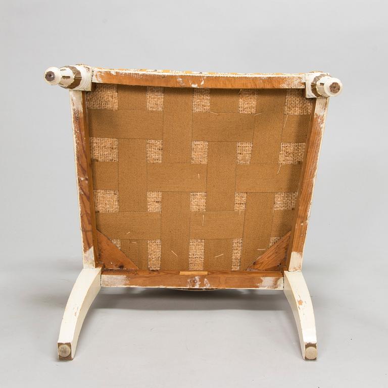 A pair of late Gustavian style armchairs, late 19th century.