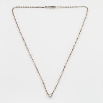 CARTIER, Collier med briljantslipad diamant, med etui, box och certifikat.