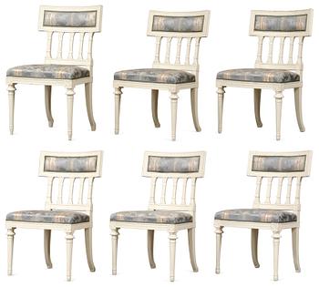 892. Six late Gustavian chairs by E. Ståhl.