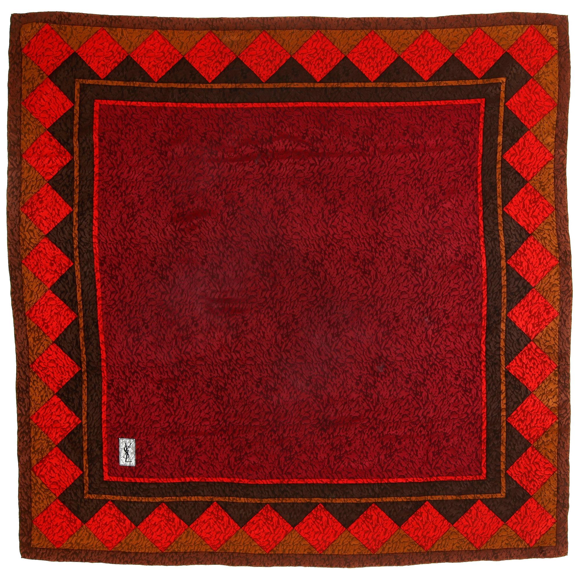 YVES SAINT LAURENT, silk scarf.