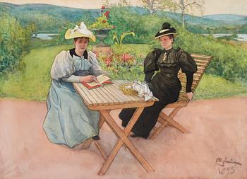 393. Carl Larsson, "Fruarna Schröder och Nordin" (Mrs Schröder and Mrs Nordin).