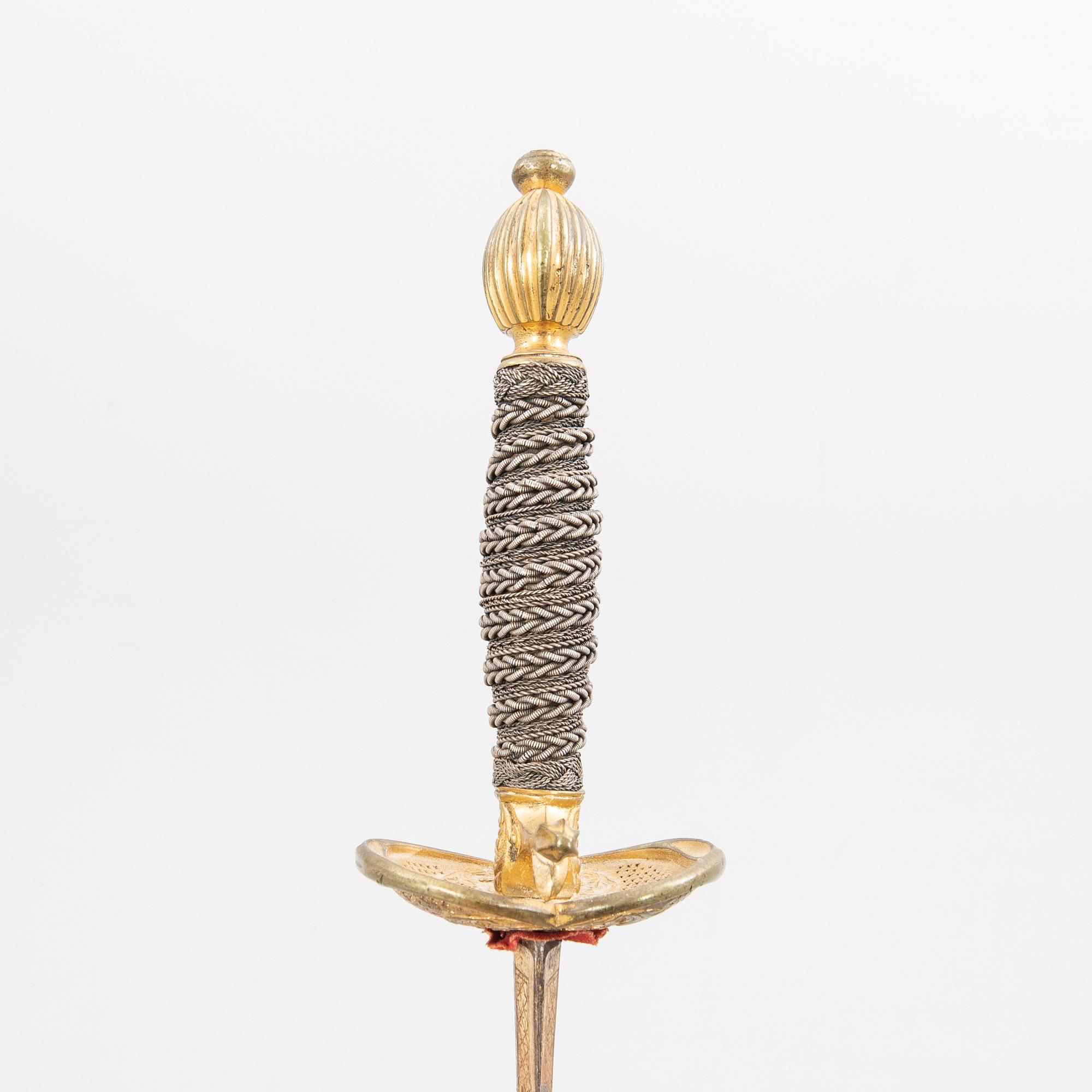 Värja för officer vid infanteriet, Sverige, gustaviansk.