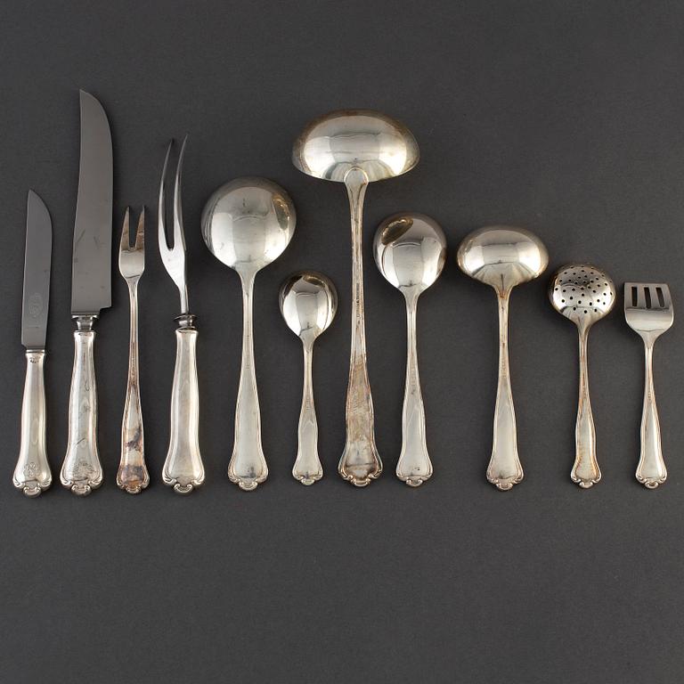 SILVERBESTICK med schatull, 233 delar, Hallbergs, 1940-tal.