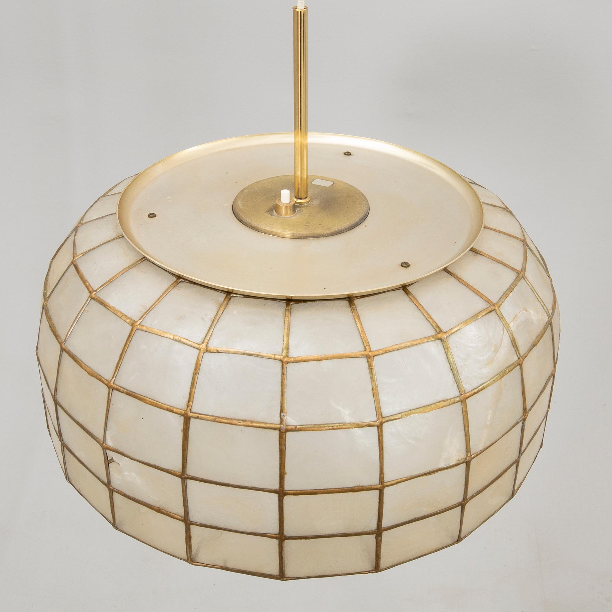 Anders Pehrson, "Knubbling Special", taklampa, producerad i en begränsad upplaga om ca 10 exemplar, ateljé Lyktan, 1970-tal.