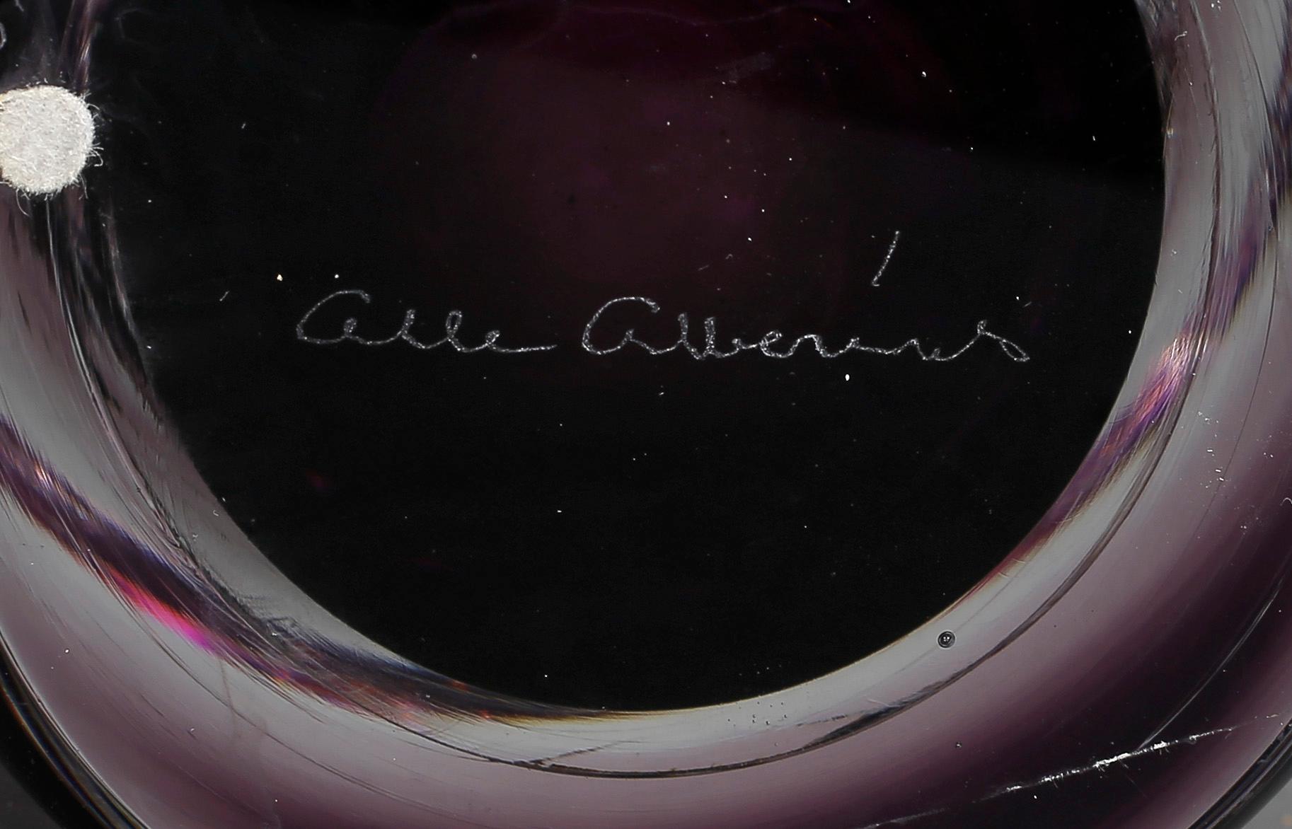 VAS, glas, Olle Alberius, Orrefors, Ariel, 1989.