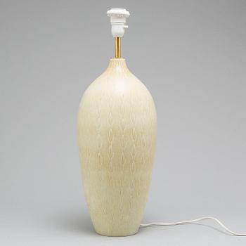 CARL-HARRY STÅLHANE, an eggshell glazed stoneware table lamp, Rörstrand Ateljé, Sweden 1950's.