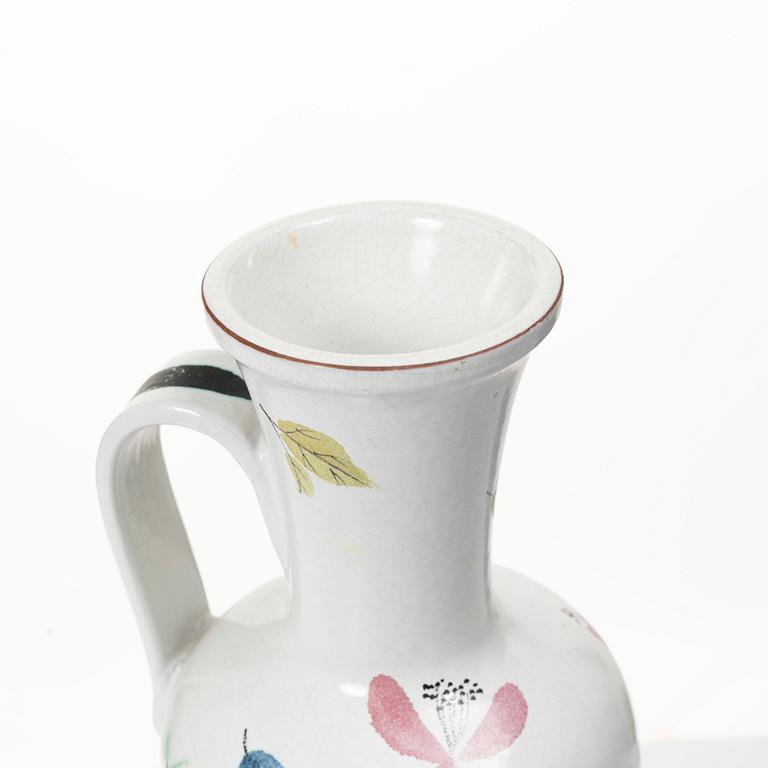 Stig Lindberg, A faience vase with handle, Gustavsberg Sudio.