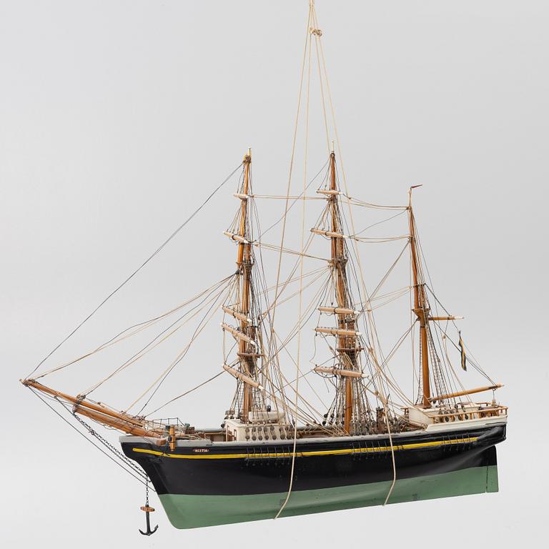 Skeppmodell, 1900-talets mitt.