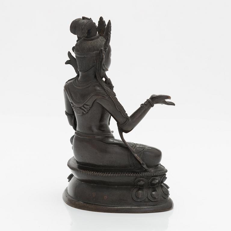 Krönt gudom, brons. Qingdynastin, 1700-tal.