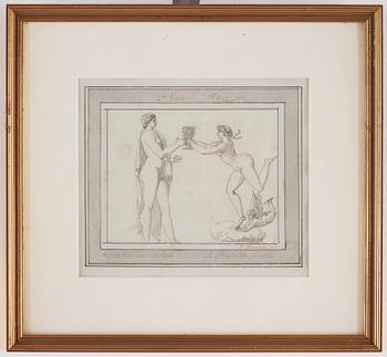 Carl August Ehrensvärd, "Goda gosse, glaset töm". Illustrations for drinking songs, 24.