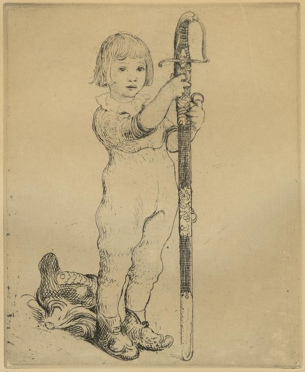 Carl Larsson, "Pojke med svärd".