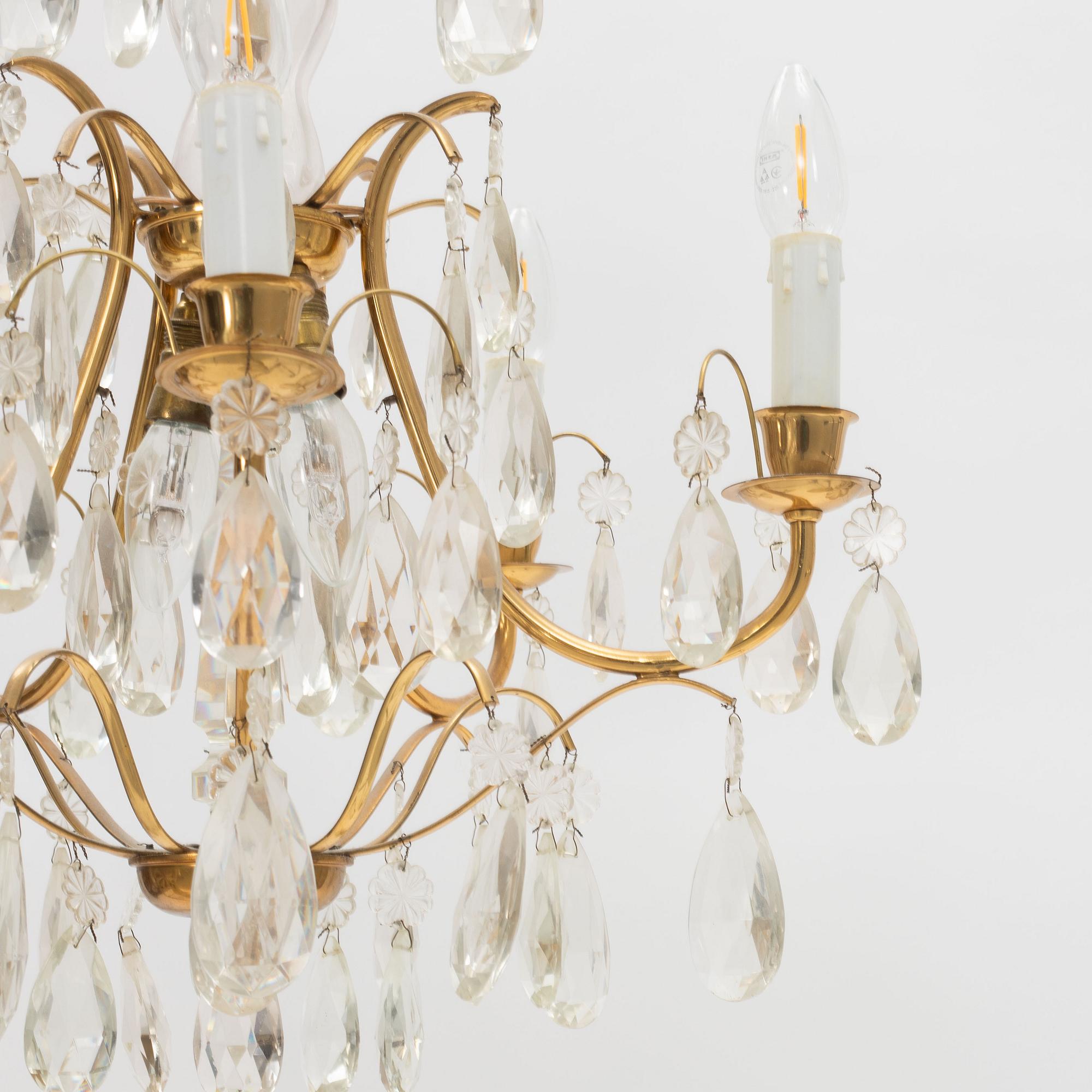 A chandelier, mid 20th Century.