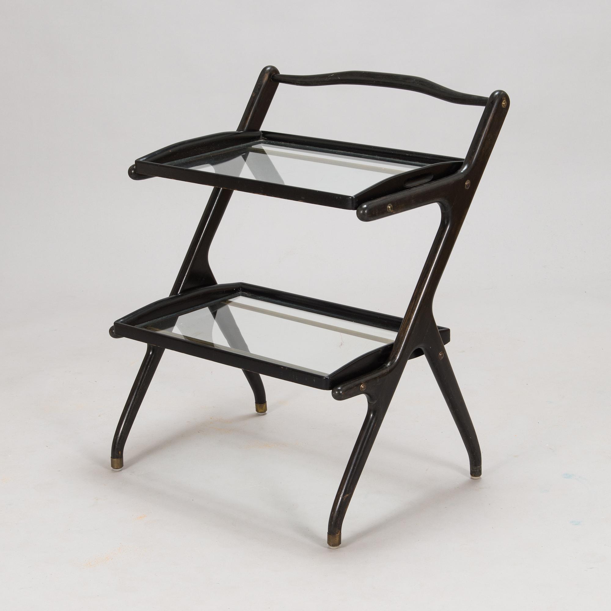 A serving trolley, 'Milano', Keravan puusepäntehdas, Stockmann, Finland. 1950s-1960s.