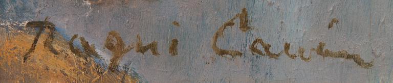Ragni Cawén, oil on panel, signed.