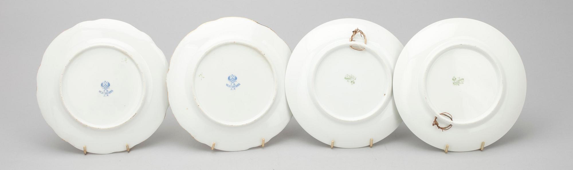 ASSIETTER, 2+2, porslin, Kuznetsov, Riga och Dulevo fabriker, 1800-talets slut.