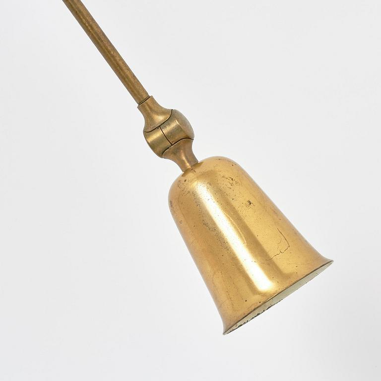 Bertil Brisborg, a rare brass wall lamp, Nordiska Kompaniet, 1950s.