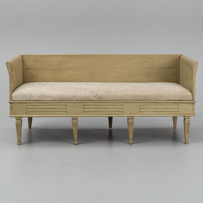 A late gustavian sofa, first half of the 19th century.