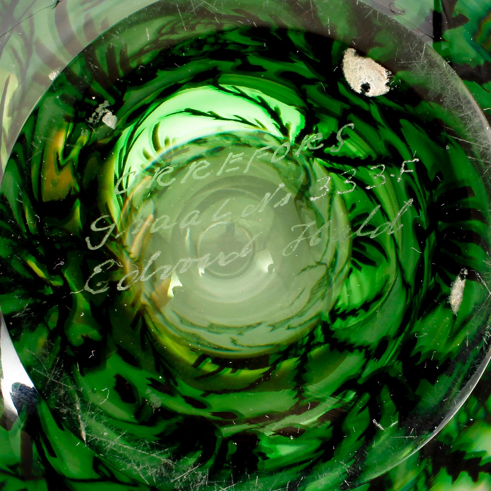 VAS, glas, fiskgraal, Edward Hald Orrefors, 1971.