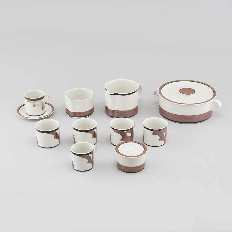 INGER PERSSON, ten pieces of stoneware tableware, not signed.