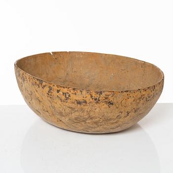 A Swedish burl bowl, dated 1796.
