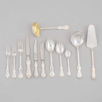 A Swedish silver cutlery set, model "Olga", GAB, some Eskilstuna 1993 (105 pieces).