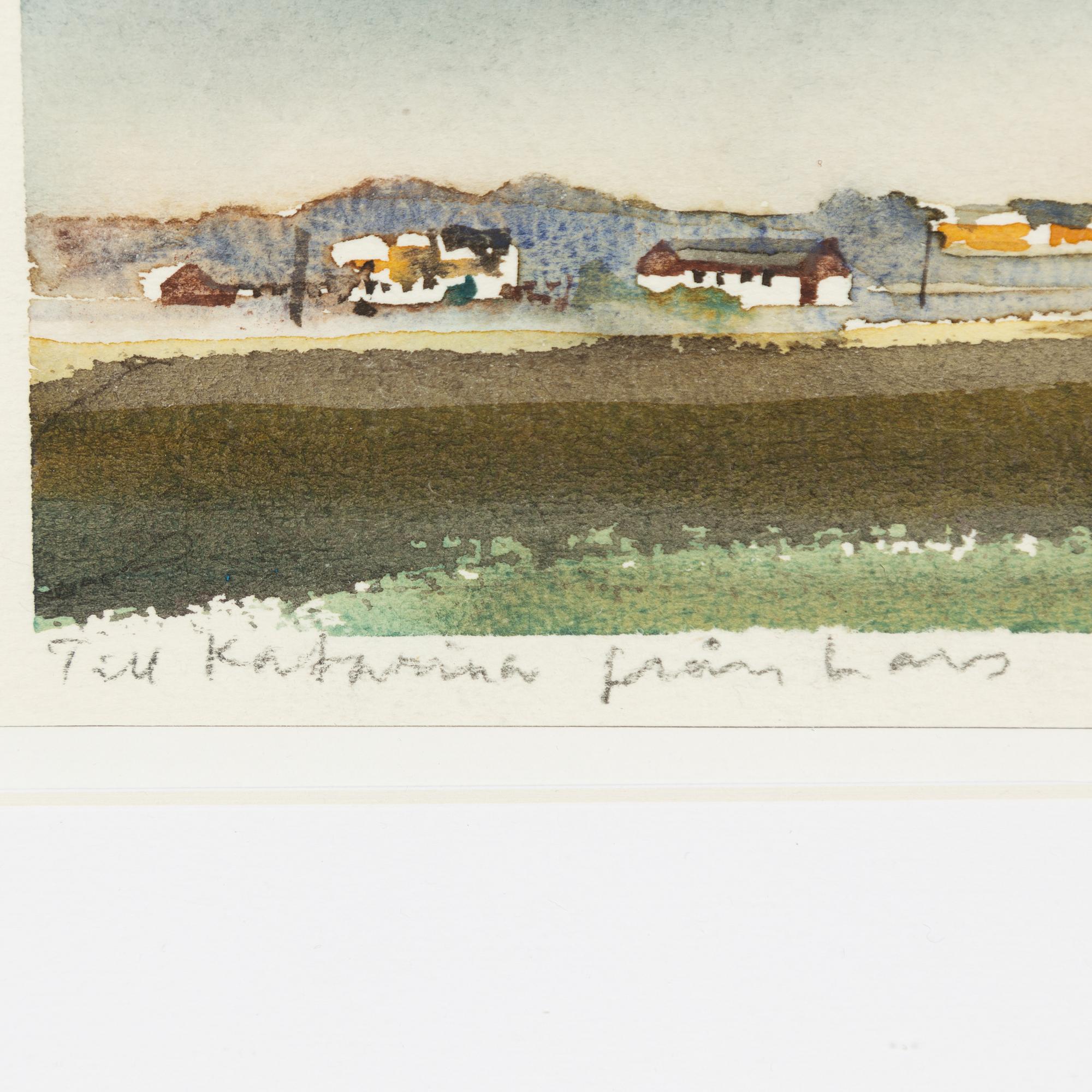 Lars Lerin, Landskap med hus.