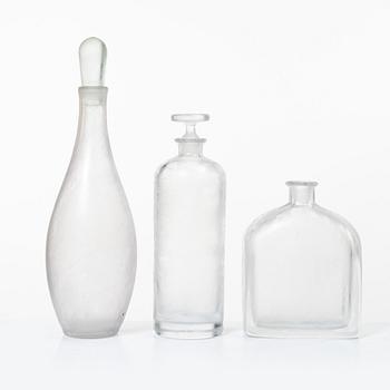 Vicke Lindstrand, servisdelar, 26st, glas, "Iced", Orrefors.