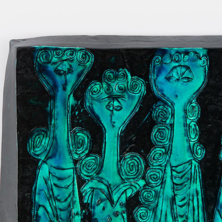 Birger Kaipiainen, väggrelief, stengods signerad Kaipiainen.