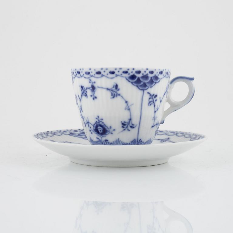 A 12-piece 'Musselmalet' porcelain coffee service, Royal Copenhagen, Denmark.