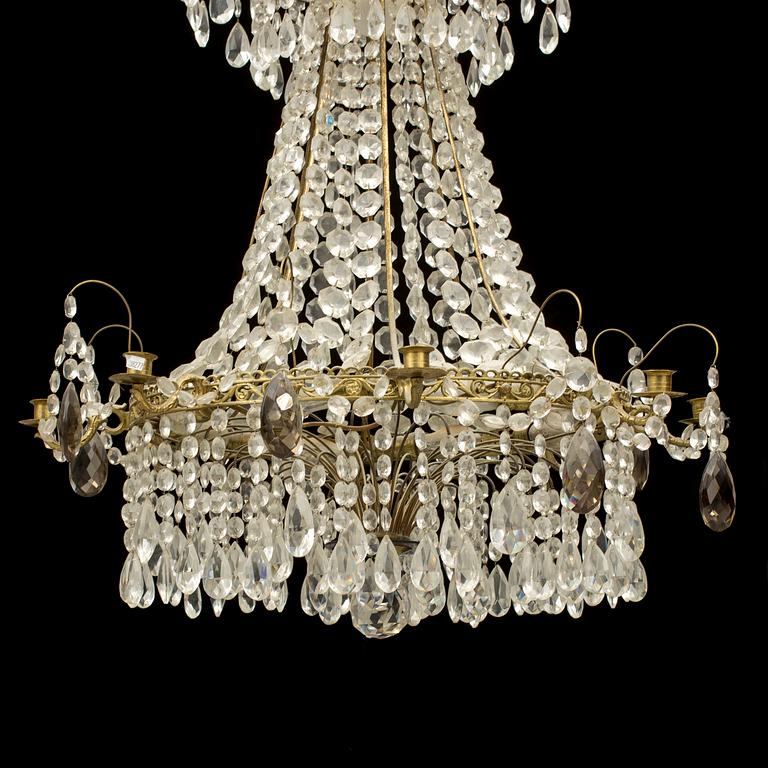 LJUSKRONA, empirestil, 1900-talets mitt. Höjd 85 cm.