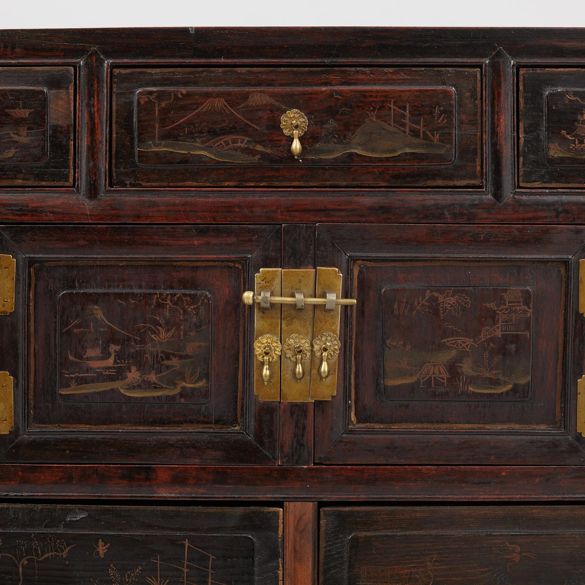 A cabinet, China, late Qing dynasty 19th and Europe, 19th/20th century.