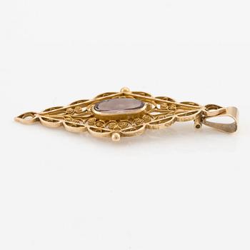 Hänge, 18K guld med ametist.