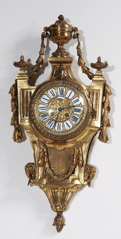 VÄGGPENDYL, mässing, Louis-XVI stil, London, 1800-tal.