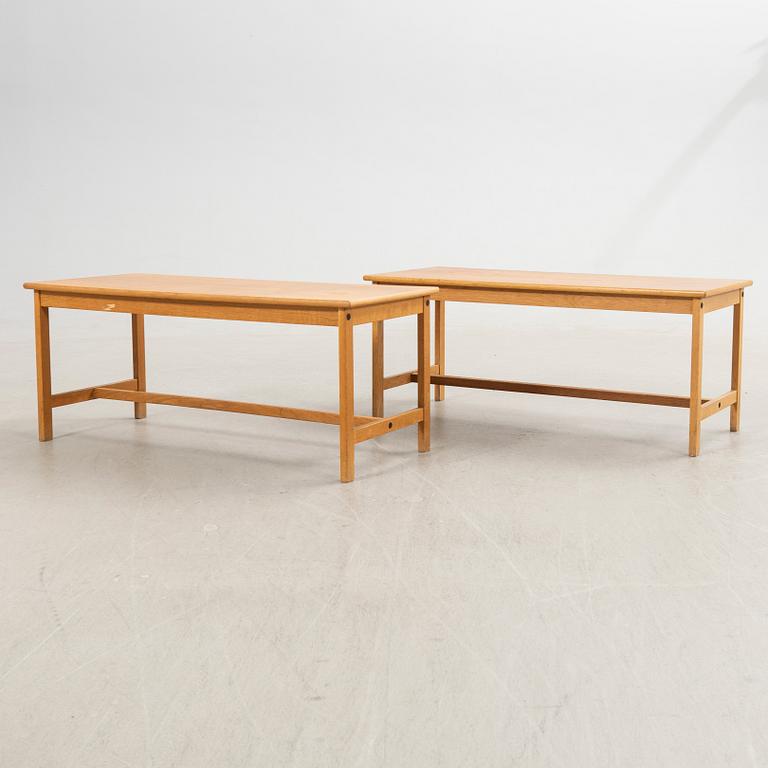 Benches, a pair, later part of the 20th century.