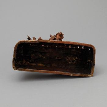 PARTI ORIENTALISKT, 2 delar, brons, 1900-talets andra hälft.