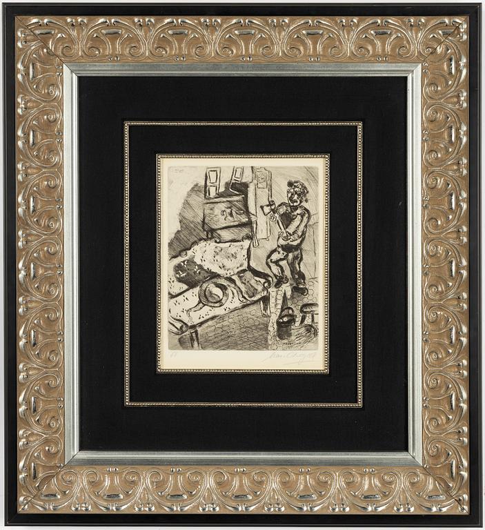 Marc Chagall, "The Villager and the Serpent" from "The Fables of La Fontaine".