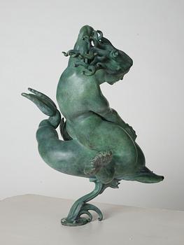 Carl Milles, Solglitter", "Najad på delfin.