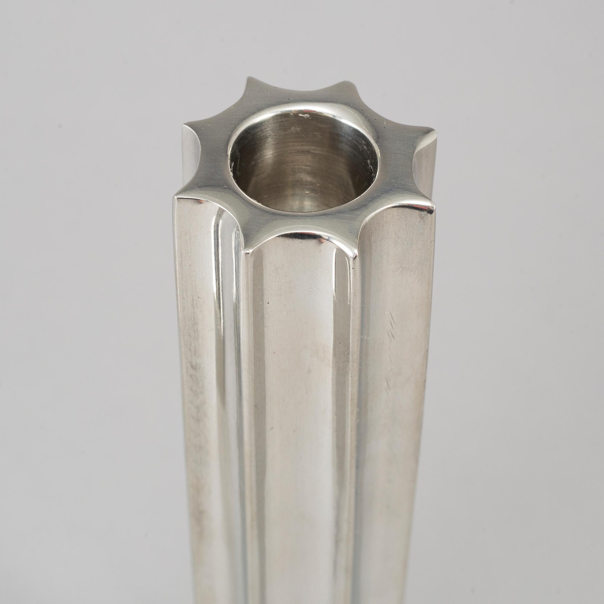 Gustaf Nordenskiöld, a pair of 'Kolonn' pewter candlesticks from Svenskt Tenn, 2019.