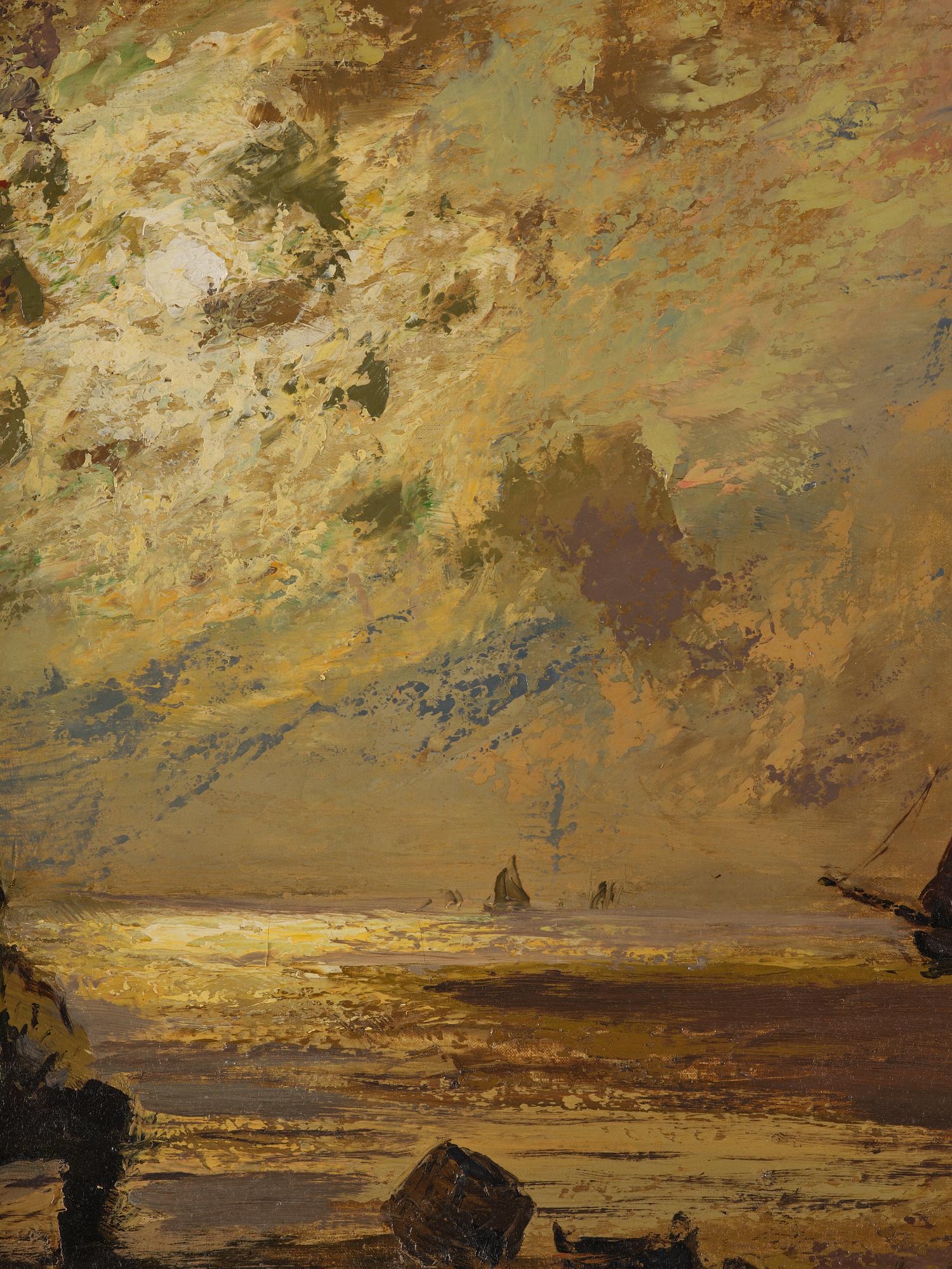 Louis Douzette, Coastal landscape.