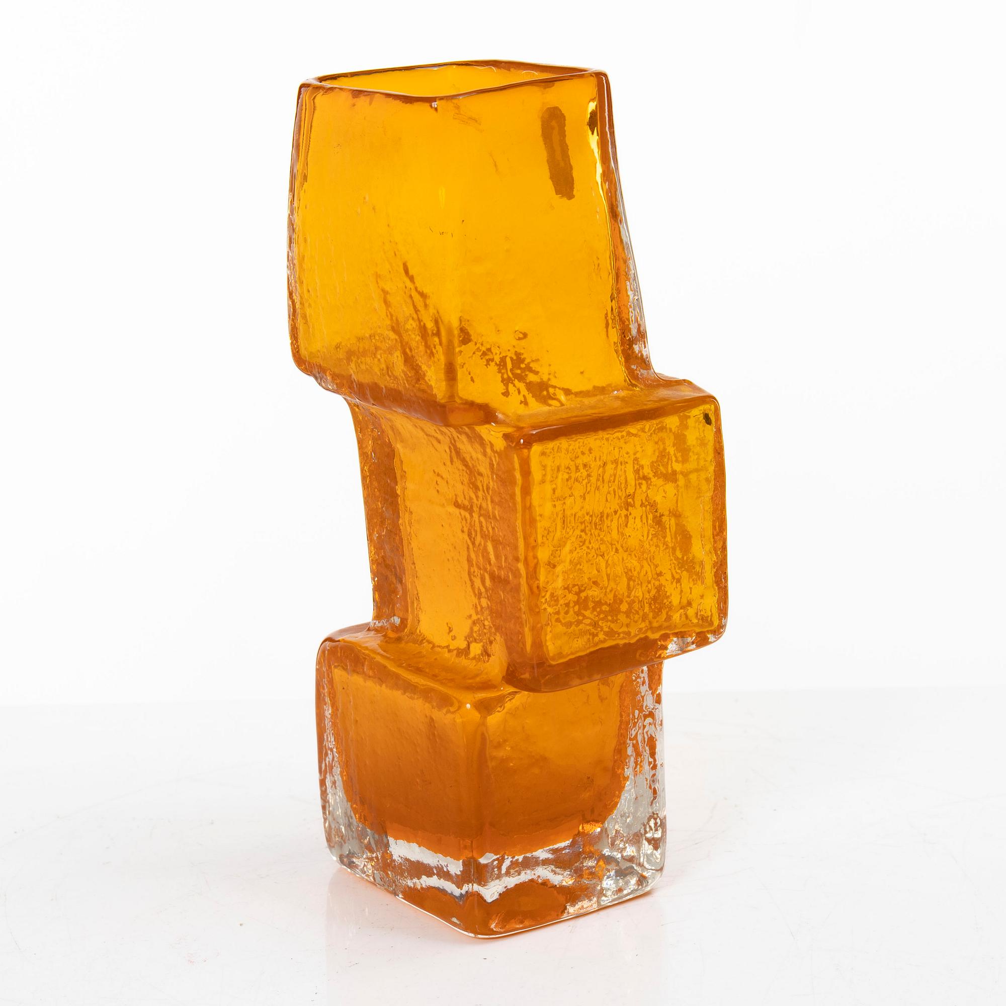Geoffrey Baxter, "Drunken Bricklayer", vase, glass, Whitefriars.